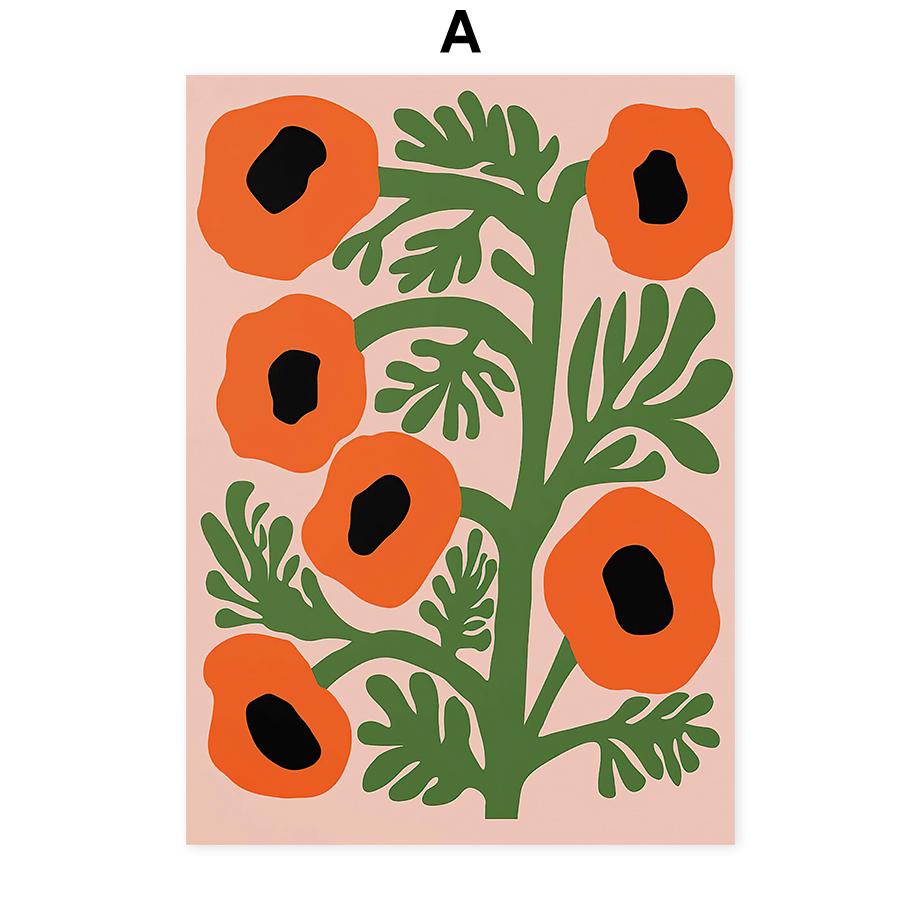 

Абстрактные цветы настенное искусство постеры галерея принты холст декоративная живопись настенное украшение настенные картины декор гостиной 21cm×30cm NoFrame