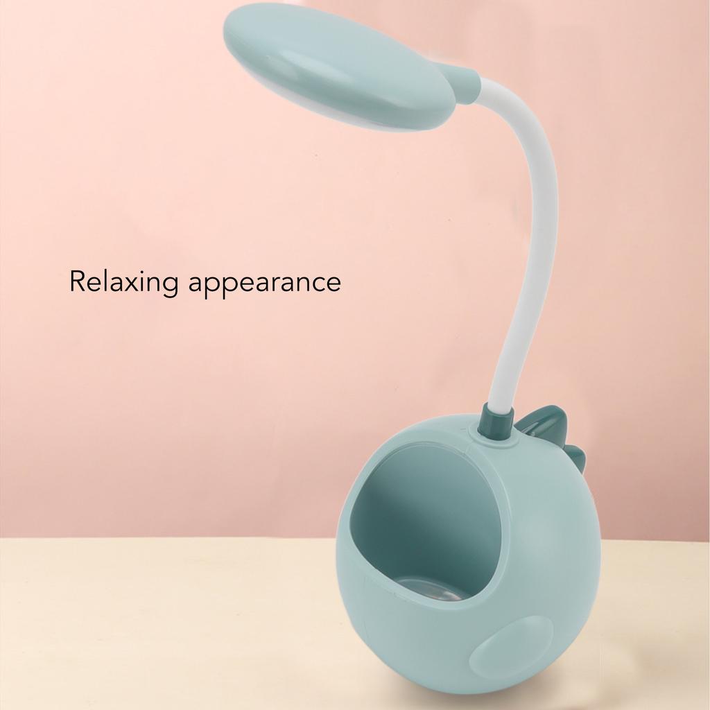 Small Desk Light with Pen Holder Comfortable Decorative Practical No Noise LED USB Small Table Lamp