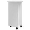 Mobile Filing Cabinet with Desk MOSS White Solid Pine Wood