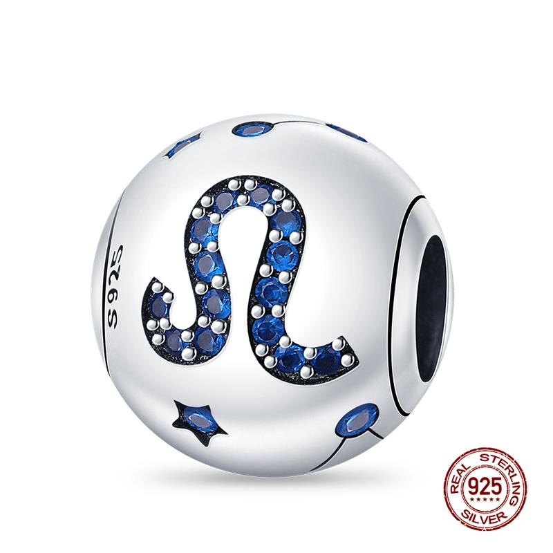 Original Charms Copper Twelve Constellations Charms Beads Fits Womens 3Mm Original Bracelets Necklace Diy Fine Jewelry Gifts