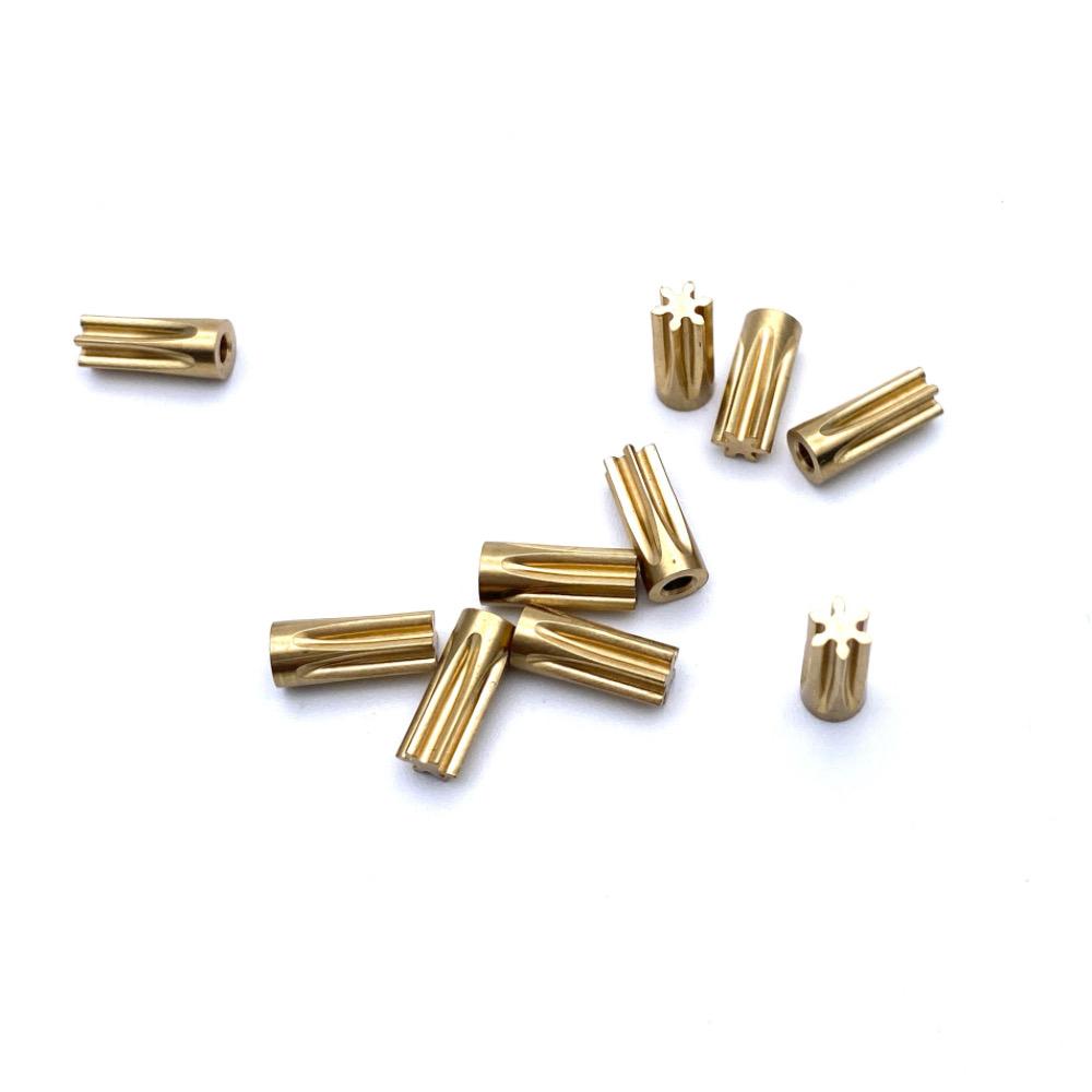 0,5M 6T Kobbertandhjul 1,18mm/1,98mm Hul Diameter Tykkelse 4mm/10mm (Halvt Gear) Gør-det-selv Model