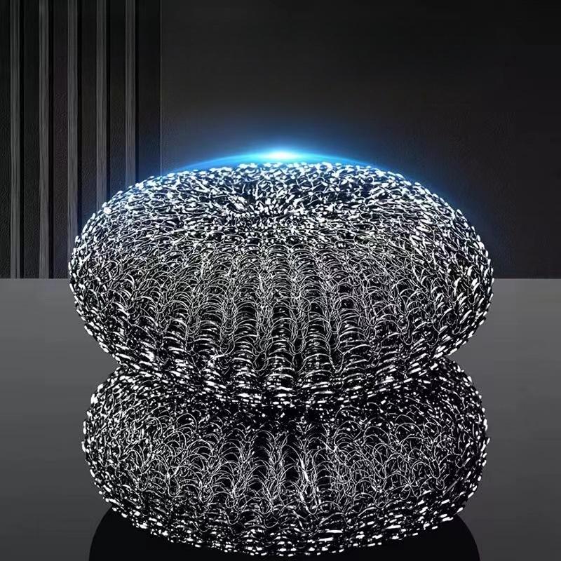 Household Stainless Steel Pot Brush Lengthen. Kitchen Specific Brush Pot Artifact Cleaning Brush. Long Handle Universal Steel Wire Ball Brush