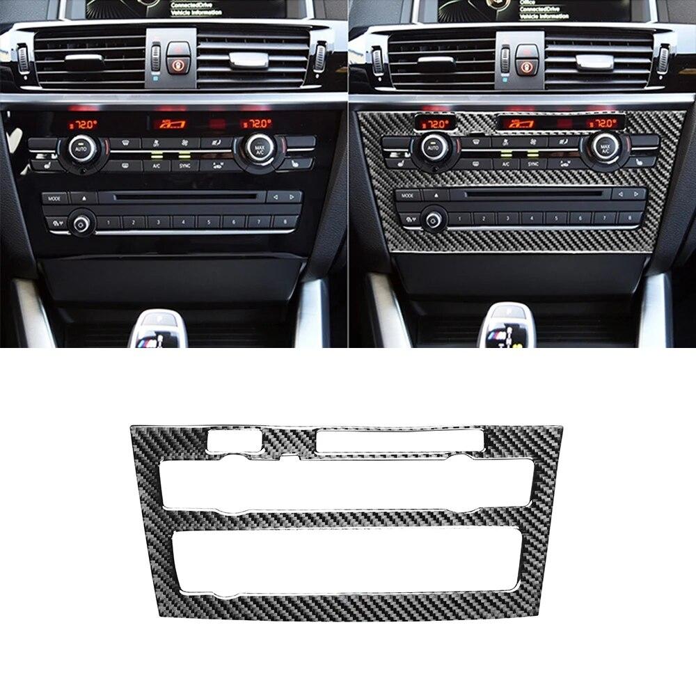 Carbon Fiber Car Central Control CD Panel Decorative Stickers Auto Interior Modified Accessories For BMW X3 F25 X4 F26 2011-17