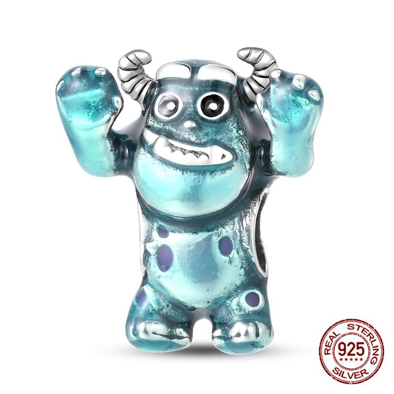 Tree Spirit Cheshire Cat Stitch Bead Giant Dumbo charms plata de ley 925 original Fit Bracelet DIY Jewelry Making Women's Gift