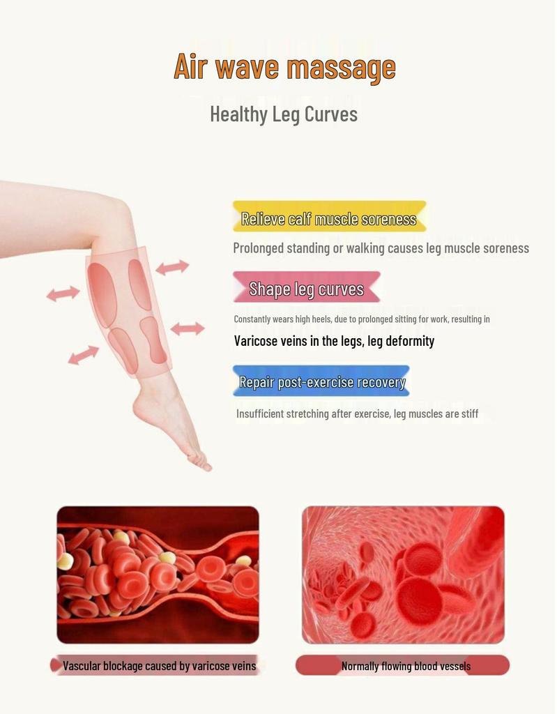 Beautiful Leg & Foot Air Pressure Massager – Relaxing Calf Therapy & Gift