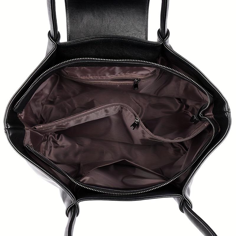 Sac cabas en cuir chic pour femmes Sac à main spacieux à bandoulière Grande capacité Sac à main élégant