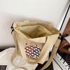 Women's bag canvas bag new shoulder bag fashionable simple messenger bag large capacity