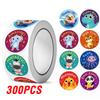 100-500pcs Reward Label Cartoon Animal Sticker Thank You Cute Game Sticker DIY Gift Sealing Label Decoration Supple