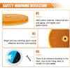 6PCS Car Safety Reflector, Round Reflective Warning Sign With Stainless Steel Screw & Mounting Hole, Universal Automotive Front Reflector For