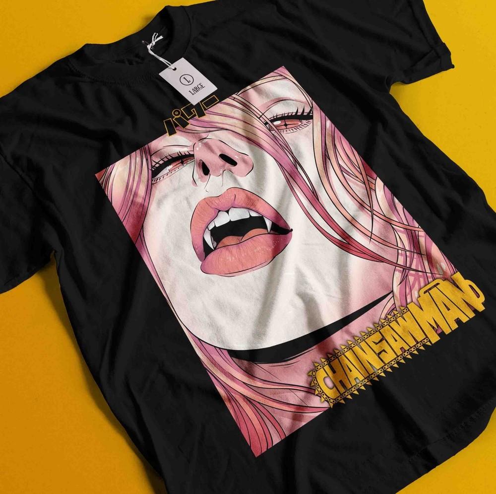 

Человек-бензопила Макима Футболка Аса Аки Аниме Дэнджи Футболка Пауэр Вайфу Унисекс Футболка XL