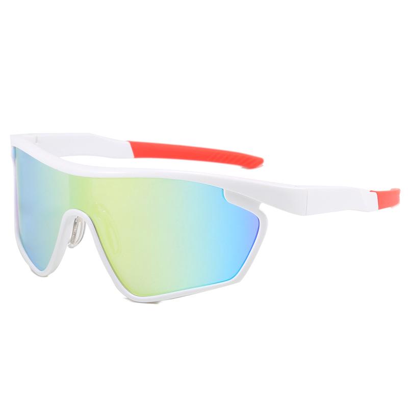 Stylish UV400 Large Frame Sports Sunglasses for Cycling, Running, and Mountaineering
