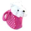 Les Trésors De Lily [M4898] - 'Westie' Pink White Design Plush Toy (23 Cm)