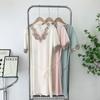 Pajamas Women's Summer 2024 New Sexy Embroidered Nightdress Thin Silk Short Sleeve Summer Home Wear