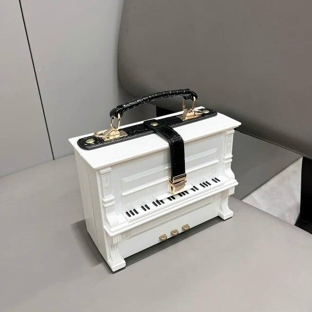 

кошельки и сумки Роскошная дизайнерская сумка через плечо для женщин сумки в форме фортепиано с верхней ручкой кошелек сумка-мессенджер банкетная сумка белый