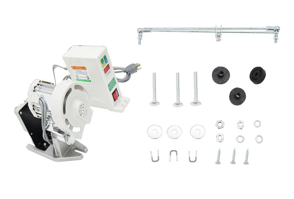 INTBUYING Servomotor til industriell symaskin, 750 W, ren kobberspiral, clutchmotor, børsteløs, stillegående hastighetskontroll, 0–4500 o/min