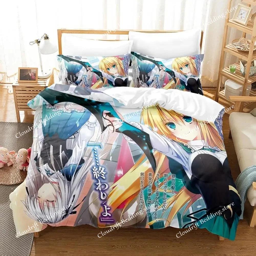 New 3d Print Kawaii Anime Absolute Duo Bedding Set Single Twin Full Queen King Size Bed Set Adult Kid Bedroom Duvet Cover Sets02