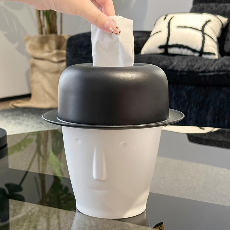 Mr. Hat Tissue Box Home Living Room Decoration Gentleman Tissue Box Kitchen and Bathroom Storage Supplies Ornament Gift