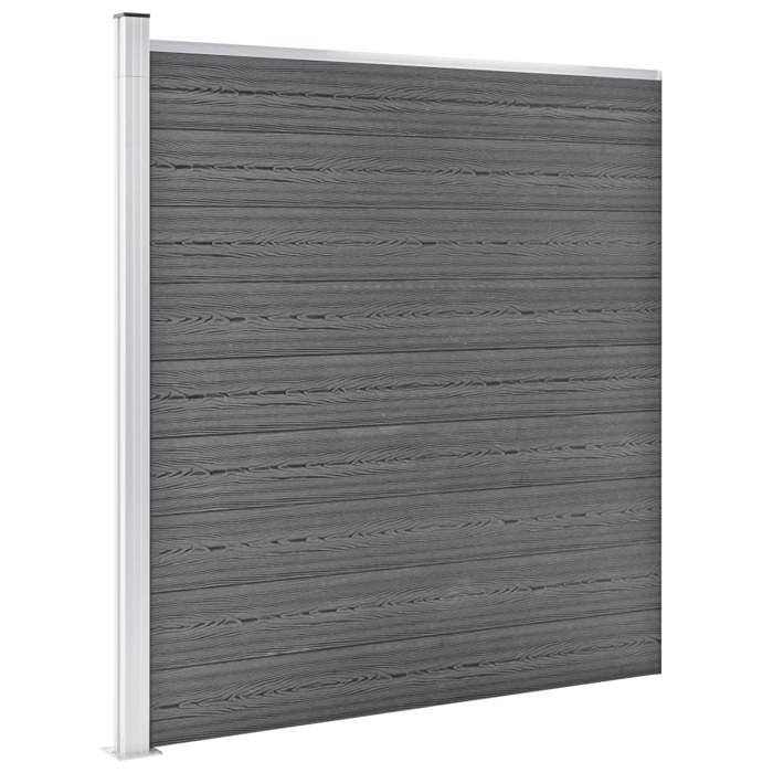 VidaXL Clôture de jardin WPC 1564x186 cm Gris