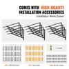 Shelf Bracket, 18 x 12 in 12 Pcs, Heavy Duty Floating Shelf Brackets, Brackets for Shelves, 3mm Thick Matte Black Triangle Shelf Bracket,Steel