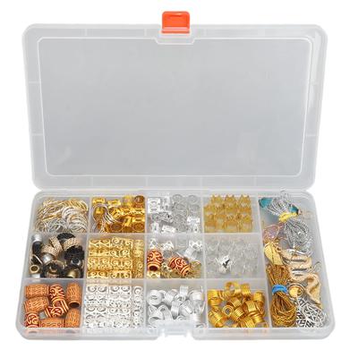 Haar Dreadlock Schmuck Dreadlocks Perlen Anhänger Hohlring Flechtringe DIY Strassanhänger Haar