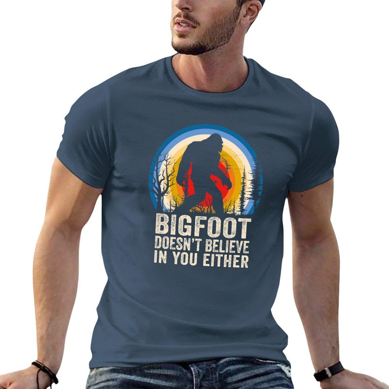 Bigfoot Doesnt Believe In You Either Bigfoot Lover Bigfoot Believer Tshirt Unisex T Shirt Cotton 100 Unisex T Shirt Summer Tshirt S