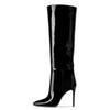 Women's Knee High Boots 2025 New Pointed Toe Thin High Heel Winter Party Shoes Ladies Black Pink Long Boot Footwear Big Size 45