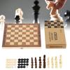 Premium Schachspiel aus Holz mit faltbarem Brett für fesselnde Familien-Spieleabende und Gehirnentwicklung