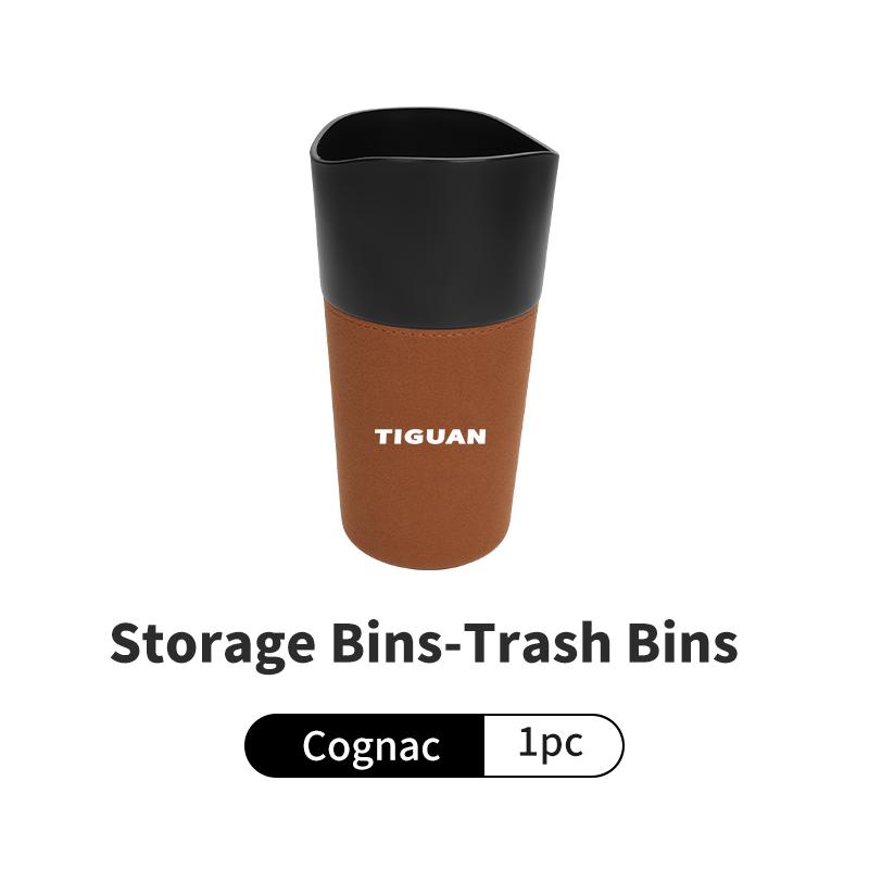 UNYDV1 For Volkswagen VW Car Cup Shaped Trash Can Tumbled Fur Auto Storage Container Tiguan MK1 Mk2 2016 2017 2018 2019 2020 2021