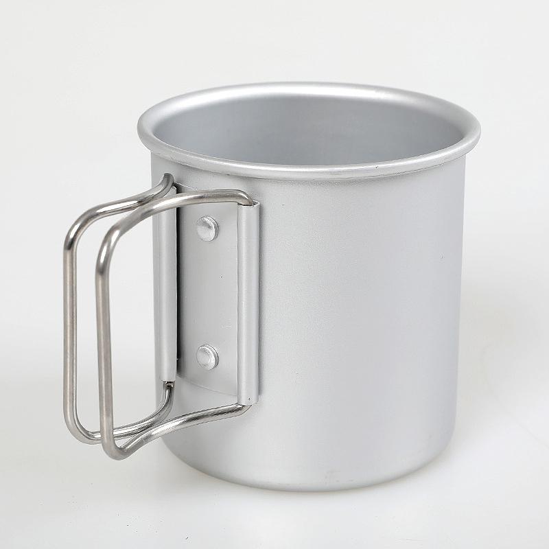 Outdoor Camping Stainless Steel Cup Carabiner Hook Handle Picnic Water Mug Outdoor Travel Hike Portable Cups