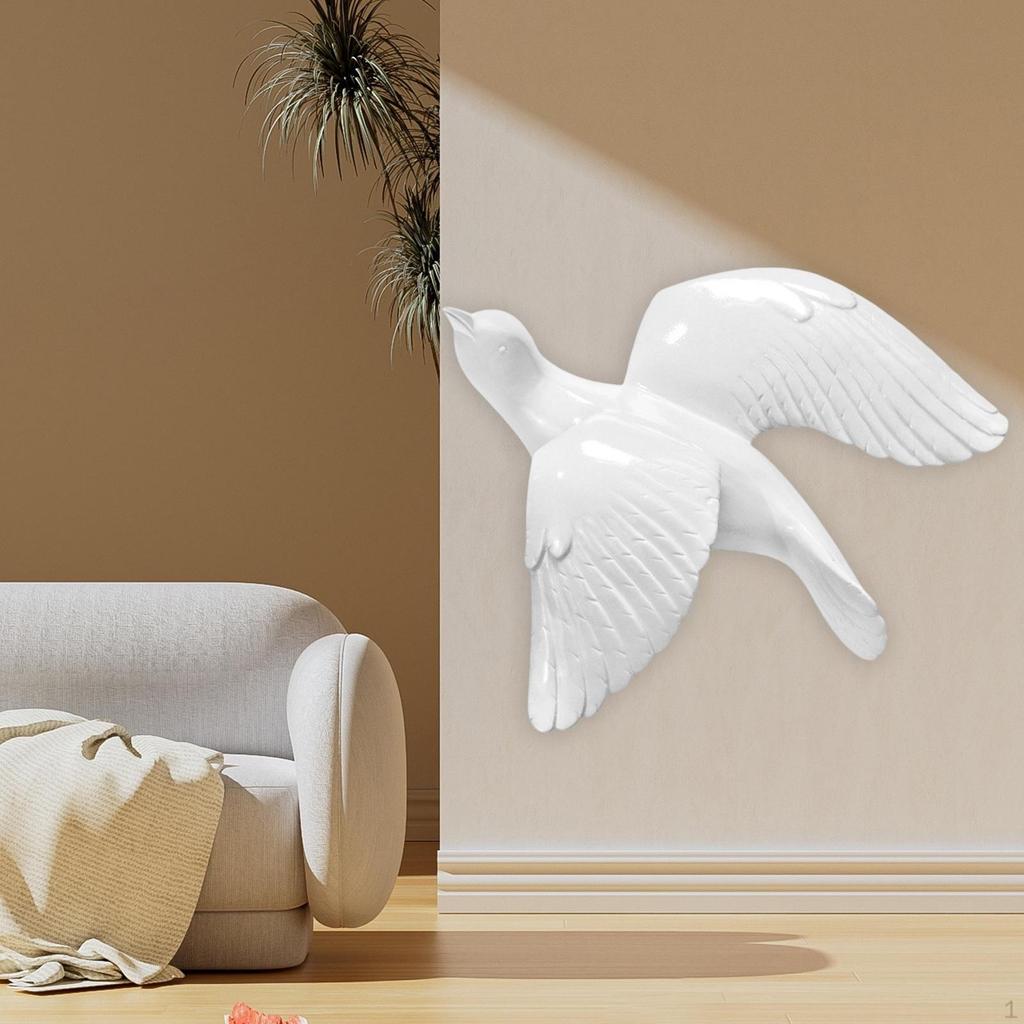 Scultura da Parete Rondine Uccelli Appesi Decorazione Stile Nordico Passeri Rondini Montati