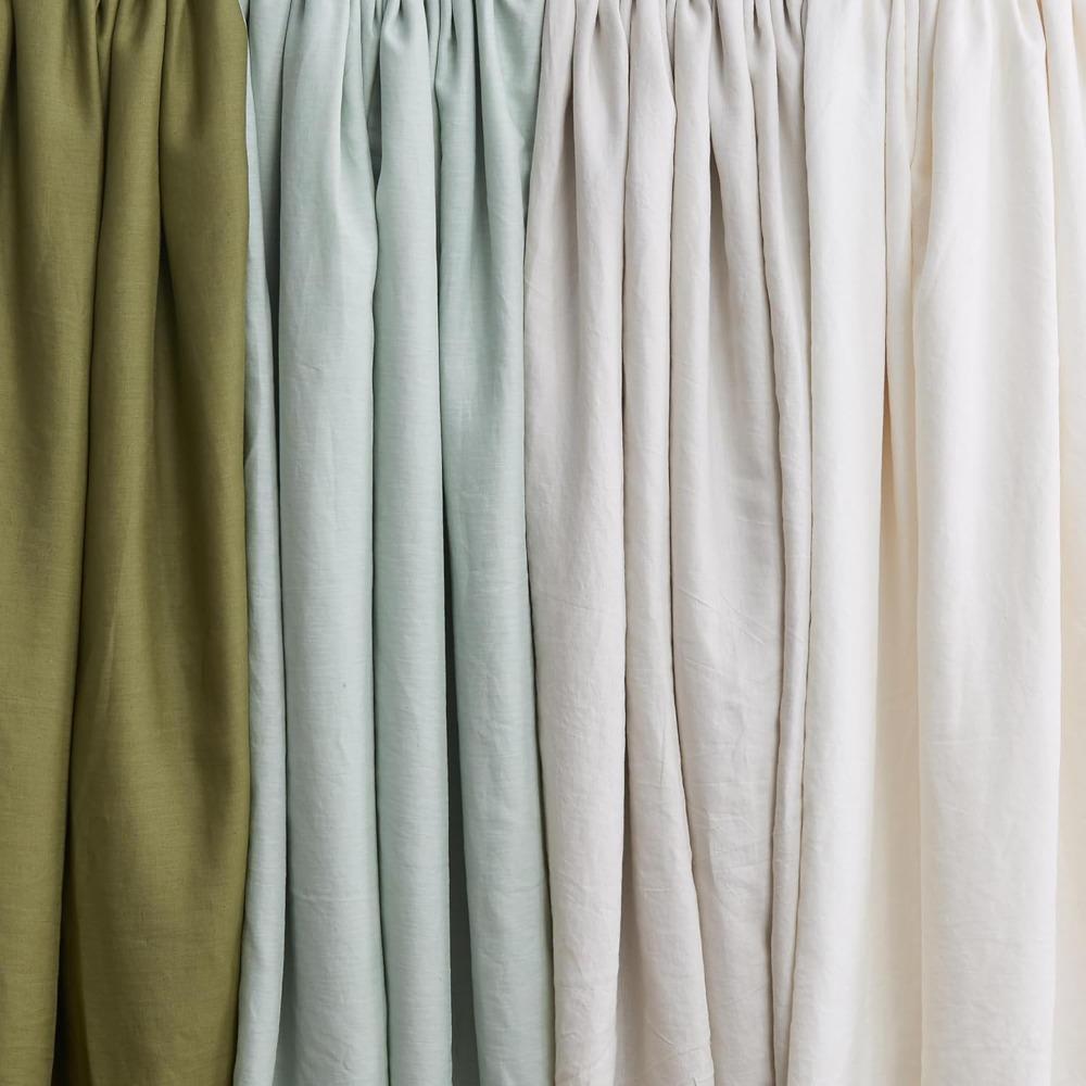 King Size Flax Linen Duvet Set - 3 Piece with Duvet Cover and Pillow Shams for Breathable Sleep and Durability