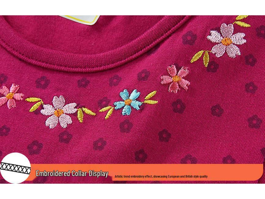 Robe d'été mignonne style européen à manches courtes pour tout-petits et filles - Nouveautés