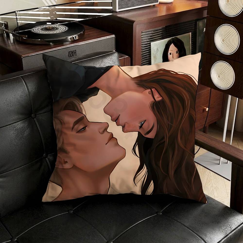 Aaron Warner SShatter Me Pillow Case Antidustmite Pillowcase Invisible zipper silky short plush Sofa cushion cover