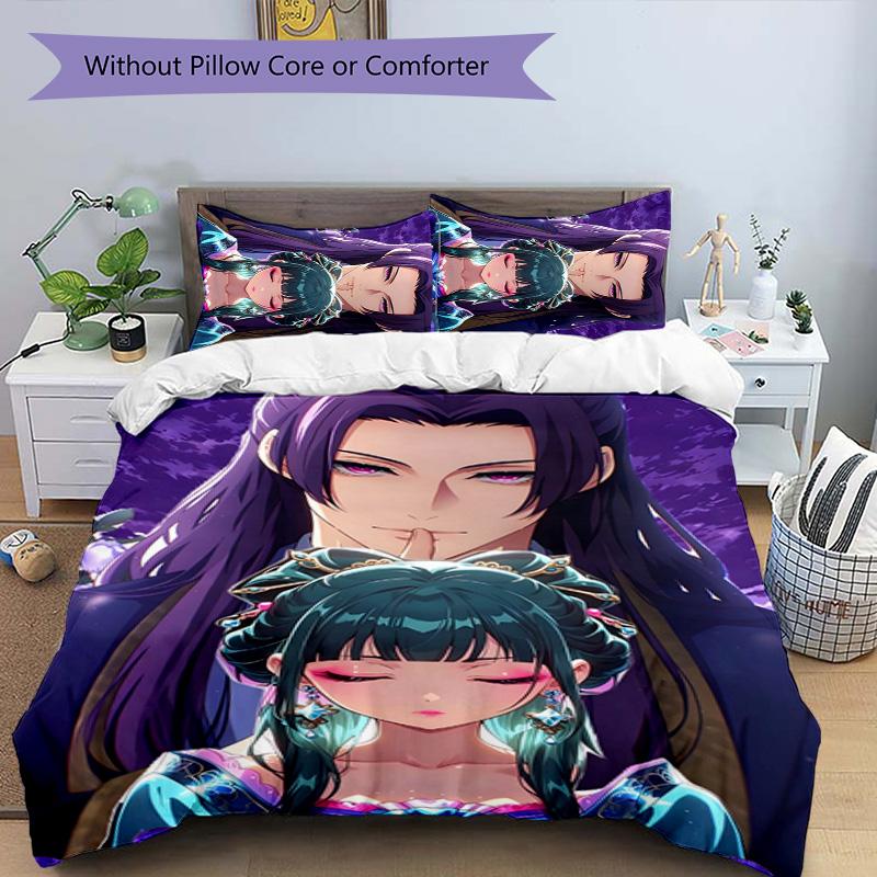 3pcs The Apothecary Diaries Design Cover Set - HD Printed Bedding with 1 Cover and 2 Pillowcases - Perfect for Home and Dorm Decor