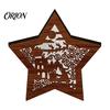 Unique Christmas Gifts 3D Wooden LED Night Light, Hollow Carved Tabletop Decor Seasonal with Warm Glow, Festive Holiday Home And Office Decoration
