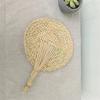 Handmade Weaving Fan Natural Bamboo Raffia Hand Fan Chinese Style Woven Palm Leaf Handheld Fan Summer Cooling Fan Wedding Party Decoration