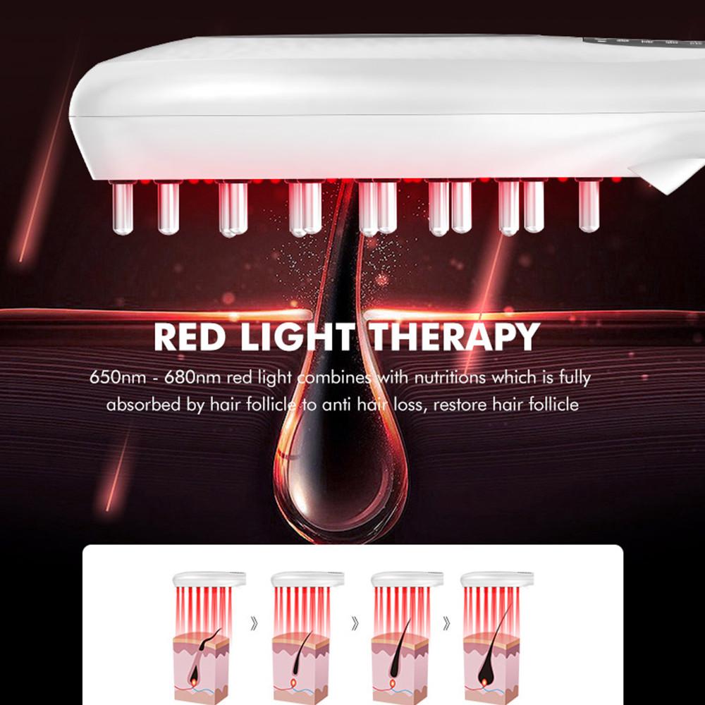Portable Electric Head Massage Comb Infrared Hair Growth Comb Scalp Applicator Essential Oil Liquid Guide Comb Head Care Tools
