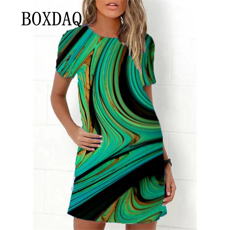 

Gradient Colorful Flame Print Women Dresses Fashion Short Sleeve Loose A-Line Dress Oversized Summer Casual Beach Party Sundress 6XL