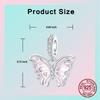 copper Transparent Pink Grace Dreamy Butterfly Pendant Charm Compatible With Authentic Charm Bead Charms Bracelets Women Do It Yourself Jewellery Gift