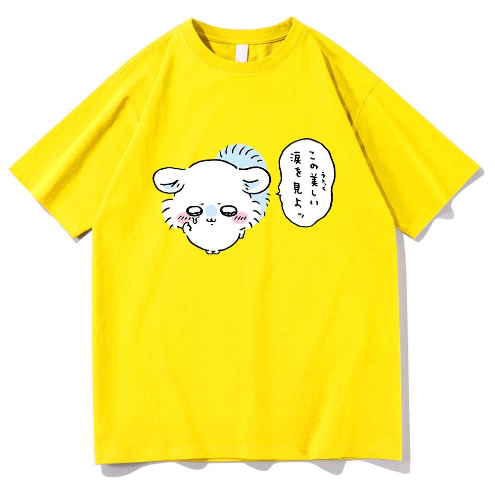 Roztomilé tričko Chiikawa Unisex Harajuku Estetický Grafický Kawaii Tričko Unisex Vtipné Ležérní Vysoce Kvalitní Pískové Bavlněné Trička Košile Topy