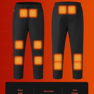 Unisex Electric Heated Thermal Pants with Knee Pads - 5V/7.4V Dual Interface