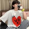Maillard wears pure cotton short-sleeved trendy brand front shoulder white T-shirt, summer women's loose casual versatile top women's