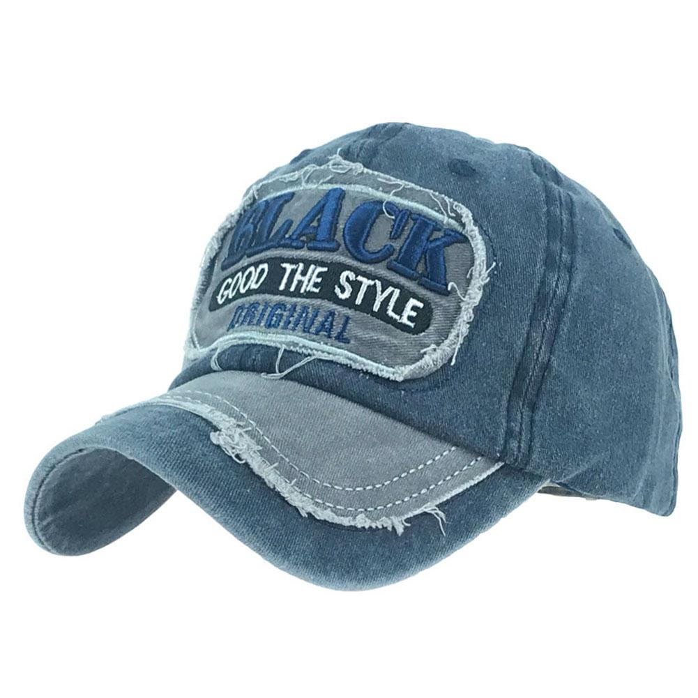 Unisex Baseball Cap Washed Retro Cloth Patched Design Fashion Casquette Letter Embroidery Hat