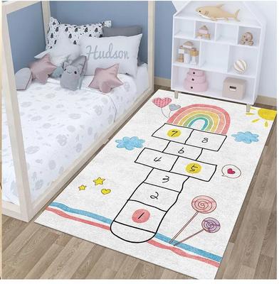 Children's Play Hopscotch Carpet for Livinig Room Decor Boy Girl Room Anti-slip Large Area Rugs Children's Crawling Floor Mat