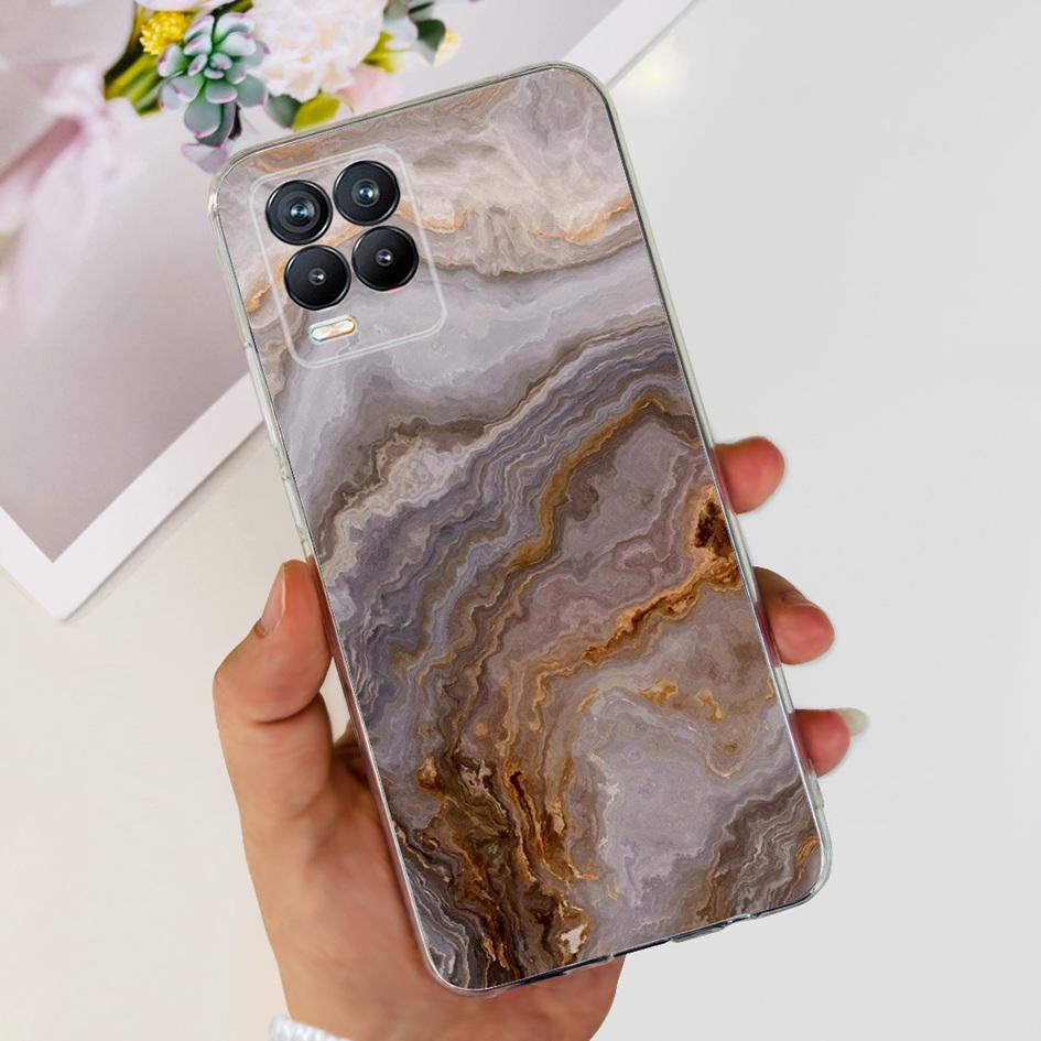 For Realme 8 Pro Case Fashion Flower Love Heart Soft Silicone Clear Cover For Realme 8 5G RMX3241 Funda on Realme8 RMX3085 Coque