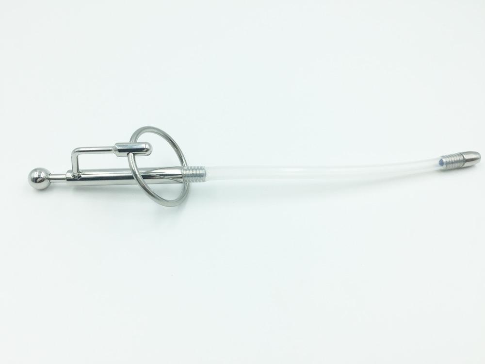 Hollow Metal Urethral Plug with Eye Pull Bead - Adult Stimulation Toy
