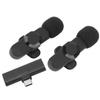2 Stück Drahtlose Lavalier-Ansteckmikrofone 2,4 GHz Rauschunterdrückung Mini Clip-On Drahtloses Mikrofon für Android Aufnahme Live