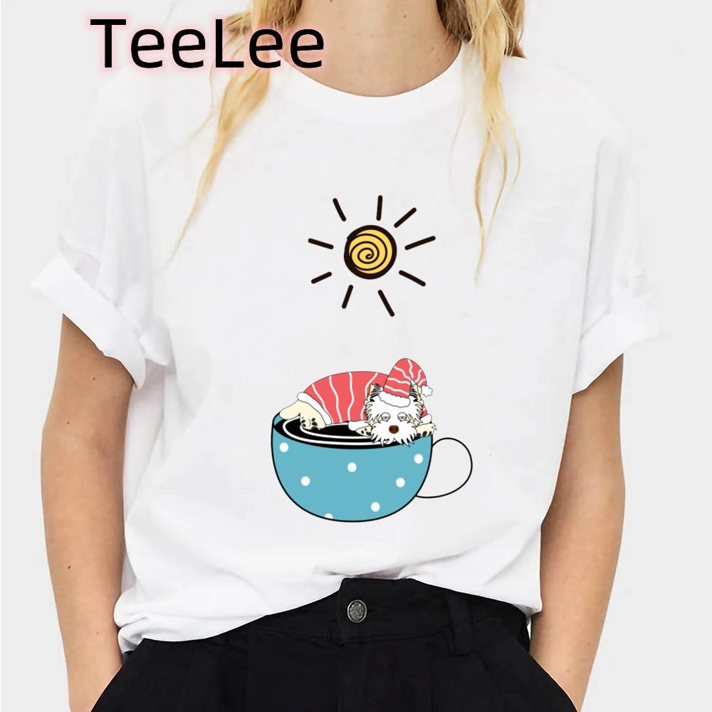 Aesthetic Funny Westie Highland Print Female Tshirt 90s Harajuku Kawaii Dog Tshirt Summer Fashion Unisexs Top T Shirt