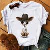 Zogankin Chihuahua Momma Print Dámské tričko Léto Nová móda Tričko Funny Dog Design Krásná dívka Tričko Tričko Femme