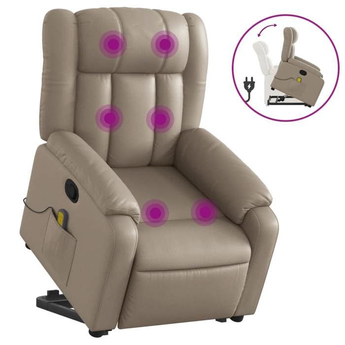VidaXL Reclining Massage Armchair, Relaxation Chair with Backrest, Seat with Armrests, Living Room TV Armchair, 3205277